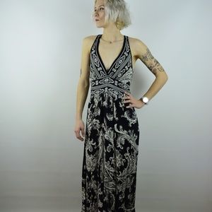 Paisley Floral Pattern Maxi Cotton Sundress